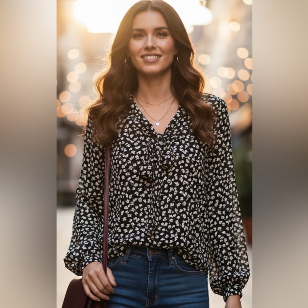 Xhilaration Women's Heart Blouse